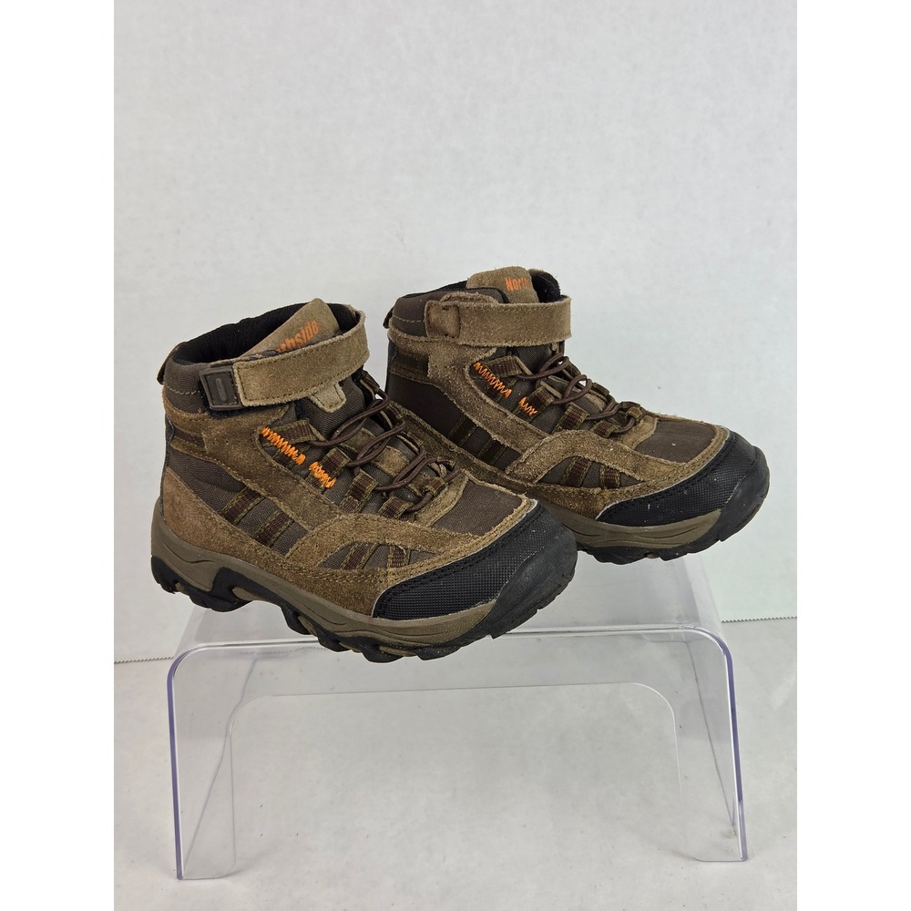 Northside Kids Brown Suede Hiking Boots Toddler 10 Hook and Loop Strap Rugged